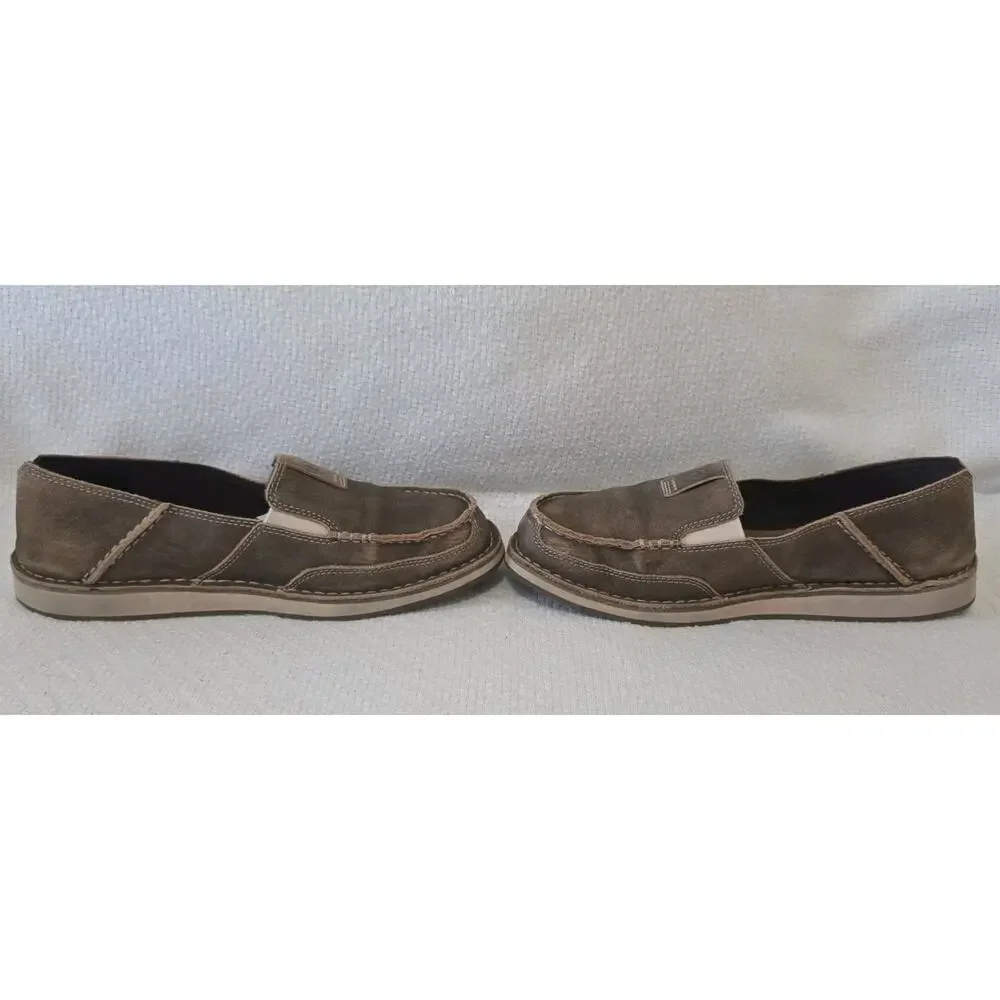 ARIAT Cruiser Brown Leather Moc Toe Slip On Casual Shoes Women’s Size 9B